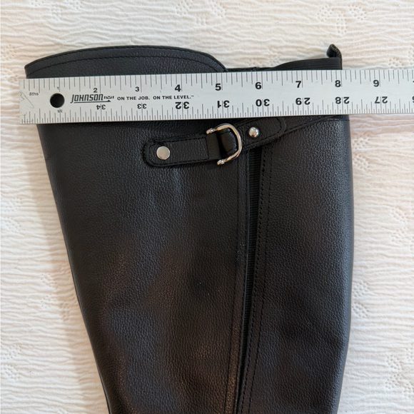 Naturalizer Wide Calf Riding Boots Black Leather size 8 chunky - Picture 12 of 15